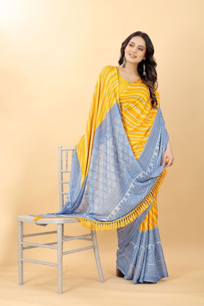 Monalisha 59 Fancy Designer Ethnic Wear Printed Chiffon Saree Collection